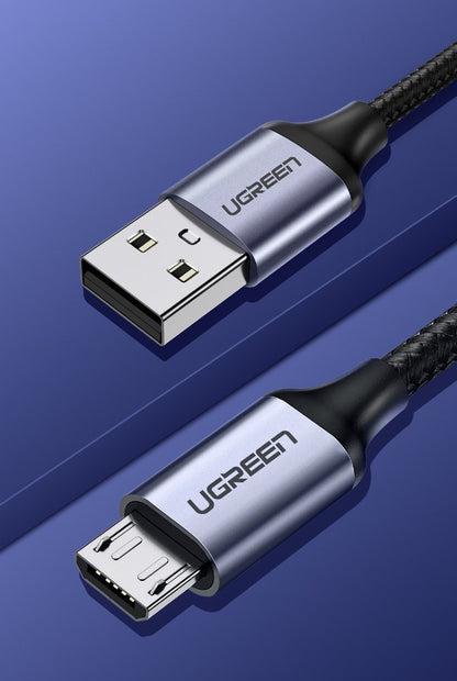 Cavo Dati e Ricarica USB-A - microUSB UGREEN US290, 18W, 2m, Nero