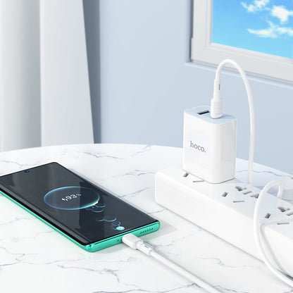 Cavo Dati e Ricarica USB-C - USB-C HOCO X83 Victory, 60W, 1m, Bianco
