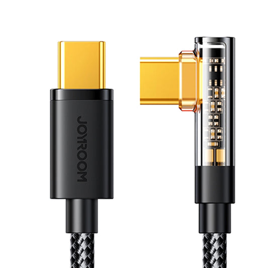 USB-C Data and Charging Cable - USB-C Joyroom S-CC100A6 Angled, 100W, 1.2m, Black