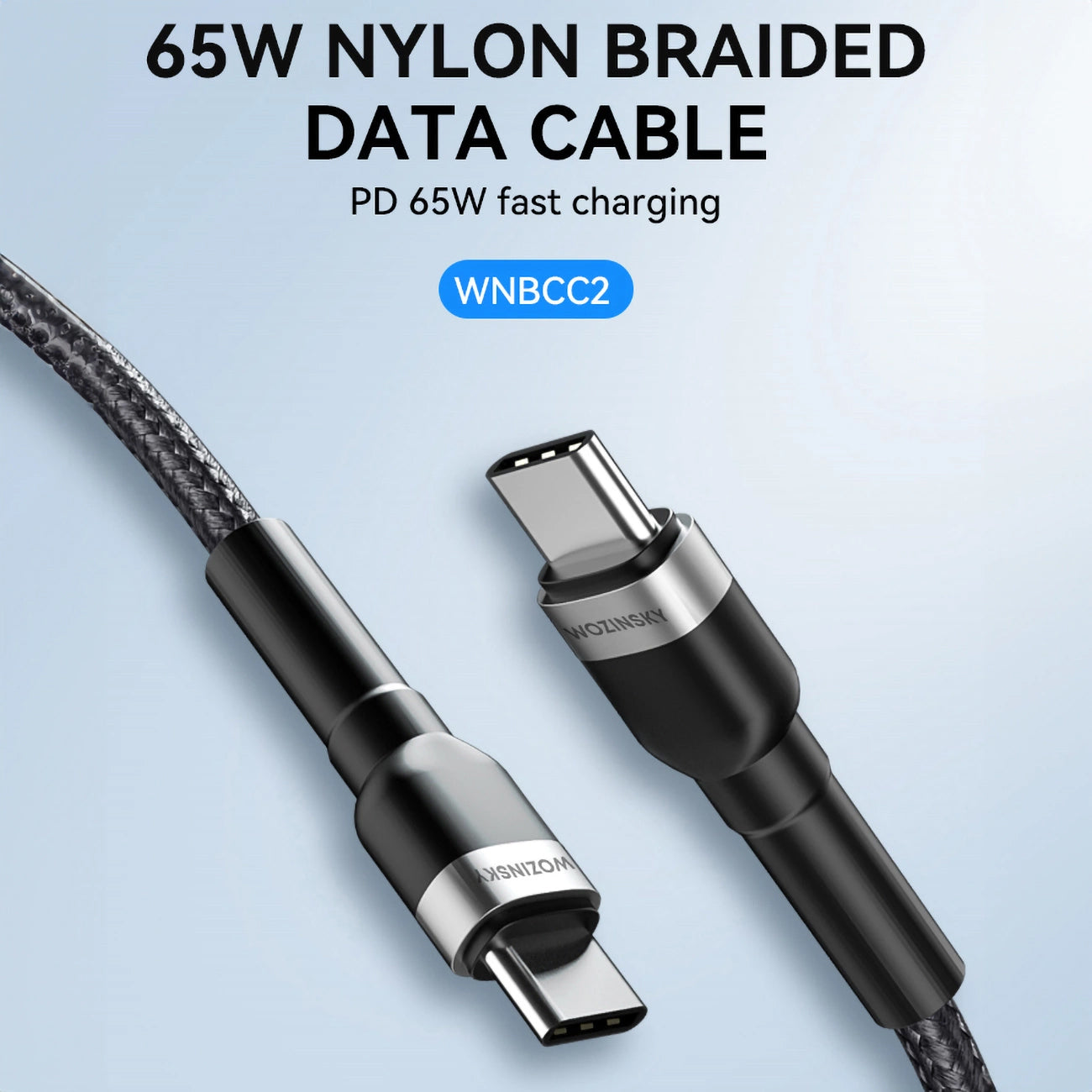 Cavo Dati e Ricarica USB-C - USB-C WZK WNBCC2, 65W, 2m, Nero