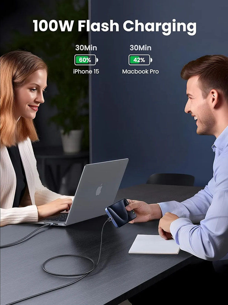 Cavo Dati e Ricarica USB-C - USB-C UGREEN L512, 100W, 0.5m, Grigio