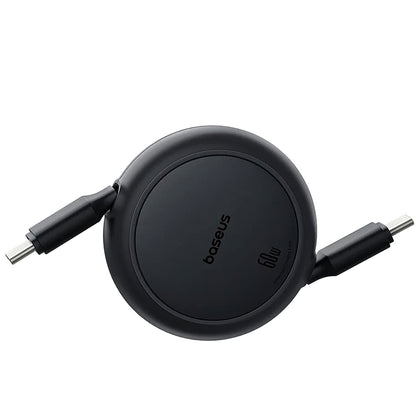 Cavo Dati e Ricarica USB-C - USB-C Baseus Free2Pull Mini Retrattile, 60W, 1m, Nero P10364500111-01