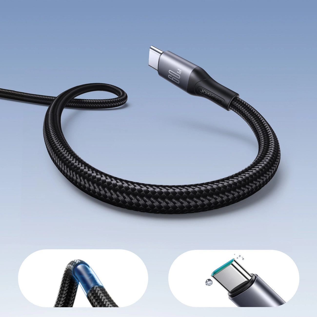Cavo Dati e Ricarica USB-C - USB-C Joyroom S-A28 Flash, 60W, 1m, Nero