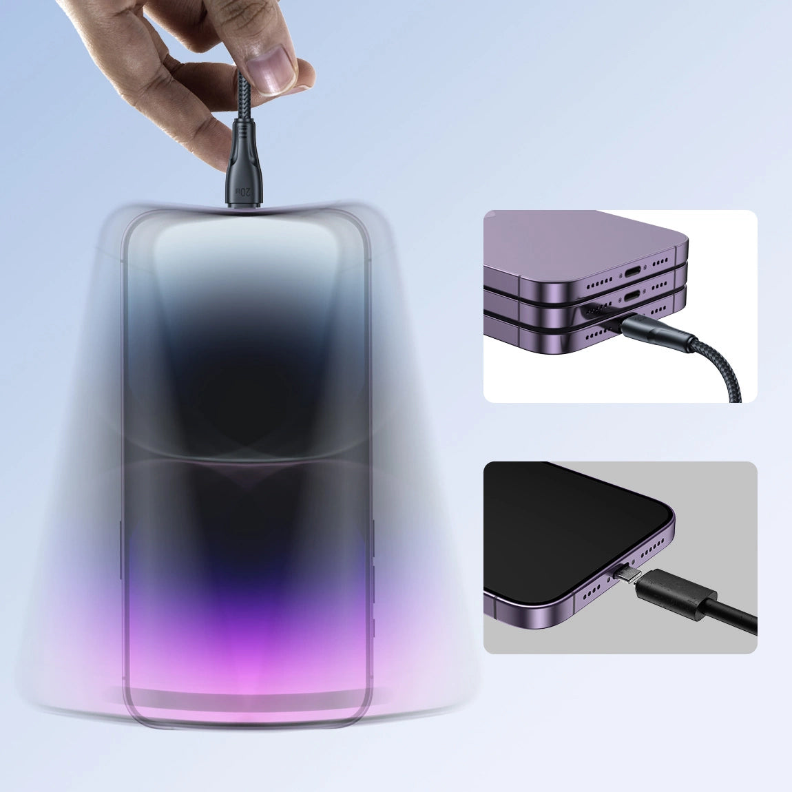 Cavo Dati e Ricarica USB-C - Lightning Joyroom S-A11, 20W, 0.25m, Nero