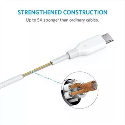 Cavo Dati e Ricarica USB-A - microUSB Anker PowerLine, 18W, 1m, Bianco A8132H21