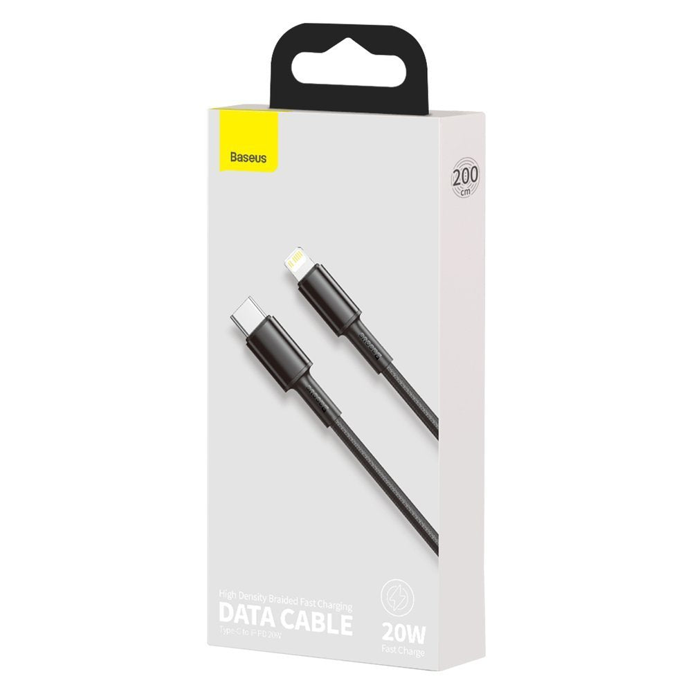 Cavo Dati e Ricarica USB-C - Lightning Baseus High Density Intrecciato, 20W, 2m, Nero CATLGD-A01