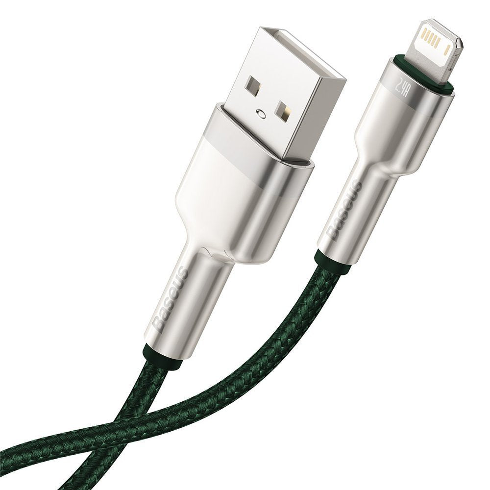 Cavo Dati e Ricarica USB-A - Lightning Baseus Cafule Metal Series, 18W, 2m, Verde CALJK-B06