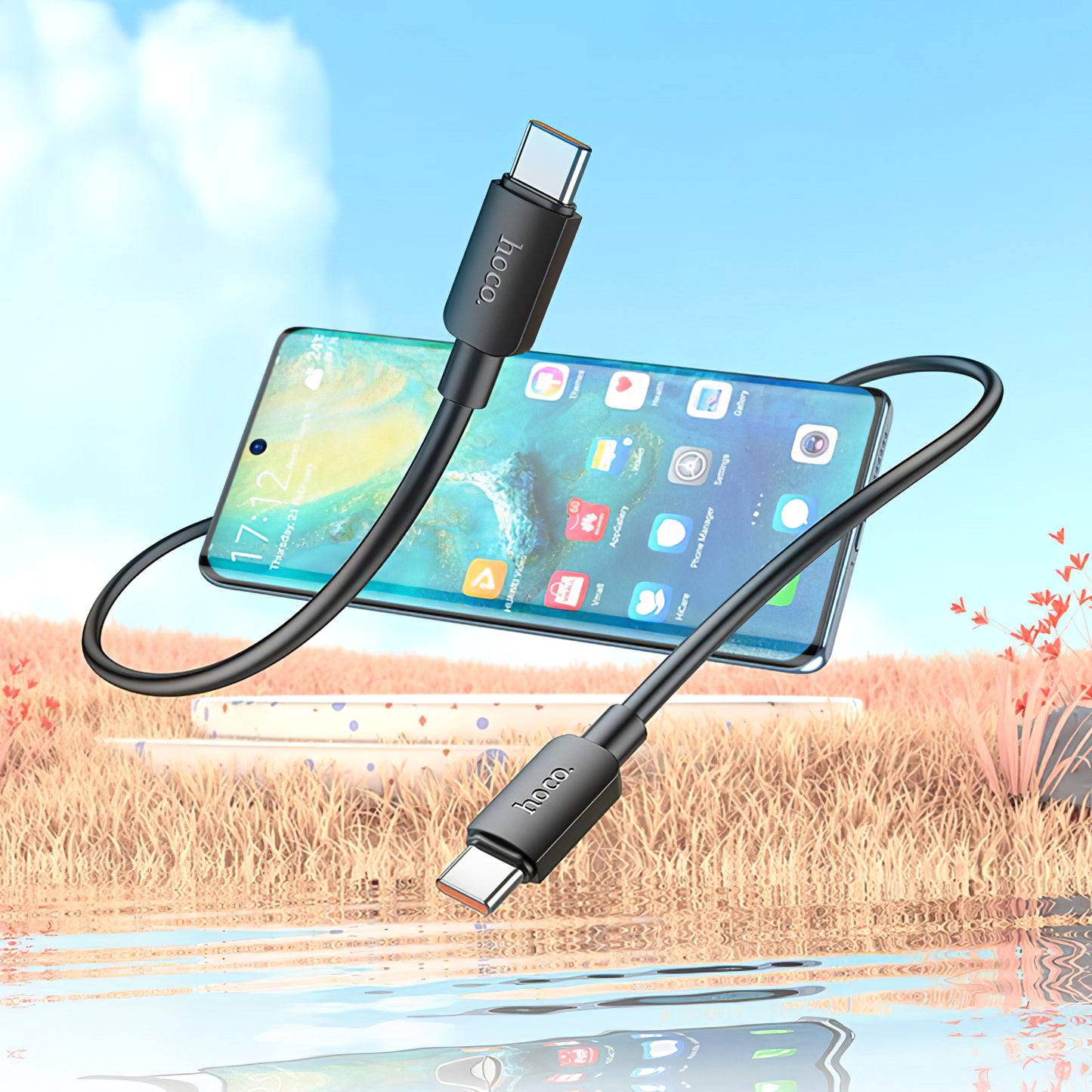 Cavo Dati e Ricarica USB-C - USB-C HOCO X96, 100W, 1m, Nero