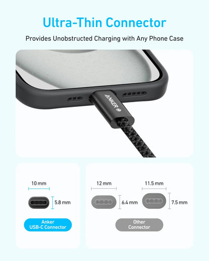 Cavo Dati e Ricarica USB-C - USB-C Anker Zolo, 240W, 1m, Nero A8060H11