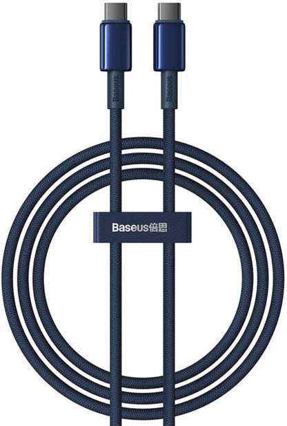 Cavo Dati e Ricarica USB-C - USB-C Baseus Tungsten Gold, 100W, 1m, Blu Navy P10319800321-03