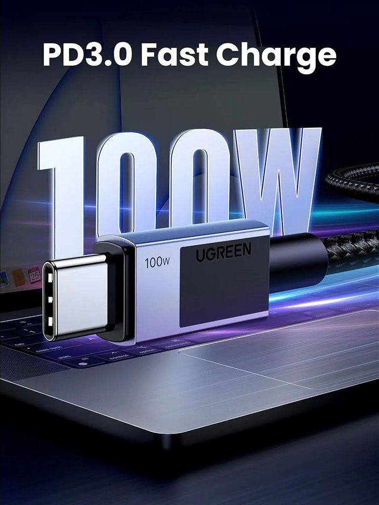 Cavo Dati e Ricarica USB-C - USB-C UGREEN L512, 100W, 0.5m, Grigio