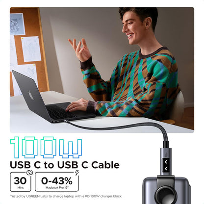 Cavo Dati e Ricarica USB-C - USB-C UGREEN L509, 100W, 1m, Grigio