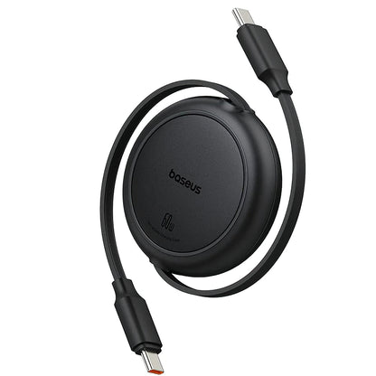 Cavo Dati e Ricarica USB-C - USB-C Baseus Free2Pull Mini Retrattile, 60W, 1m, Nero P10364500111-01