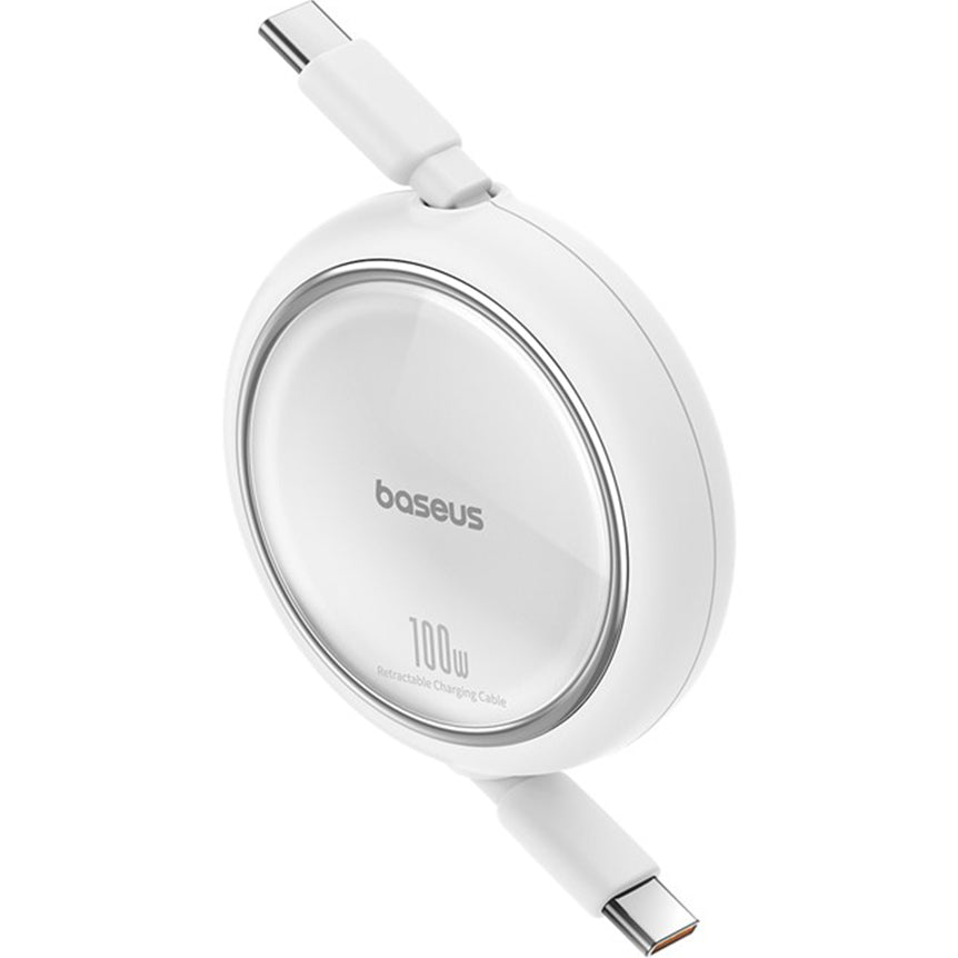 Cavo Dati e Ricarica USB-C - USB-C Baseus Free2Draw Mini Retractable, 100W, 1m, Bianco P10364500211-00