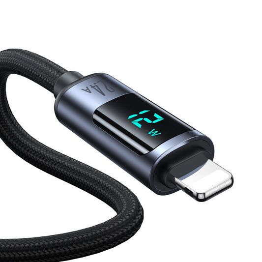 Cavo Dati e Ricarica USB-A - Lightning Joyroom S-A16 Prism Display, 12W, 1.2m, Nero