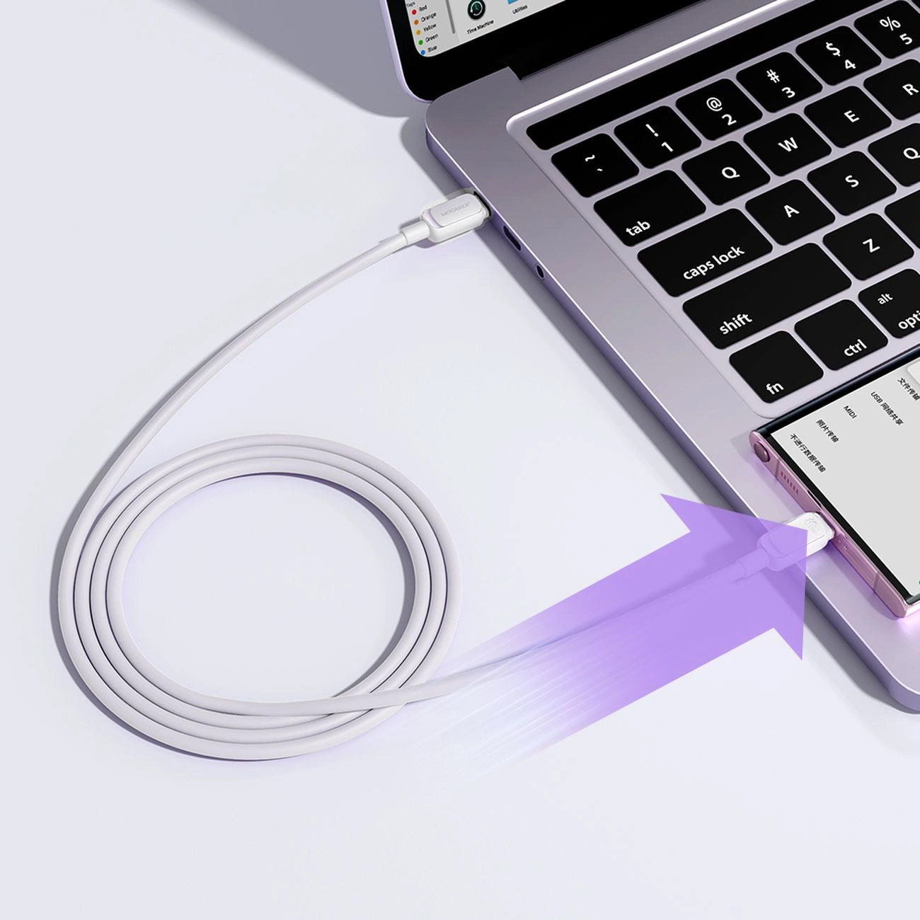 Cavo Dati e Ricarica USB-C - USB-C Joyroom S-A14, 60W, 1.2m, Bianco