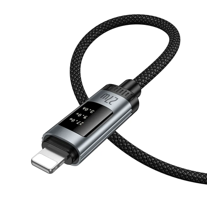 Cavo Dati e Ricarica USB-C - Lightning HOCO Display U148, 27W, 1.2m, Nero