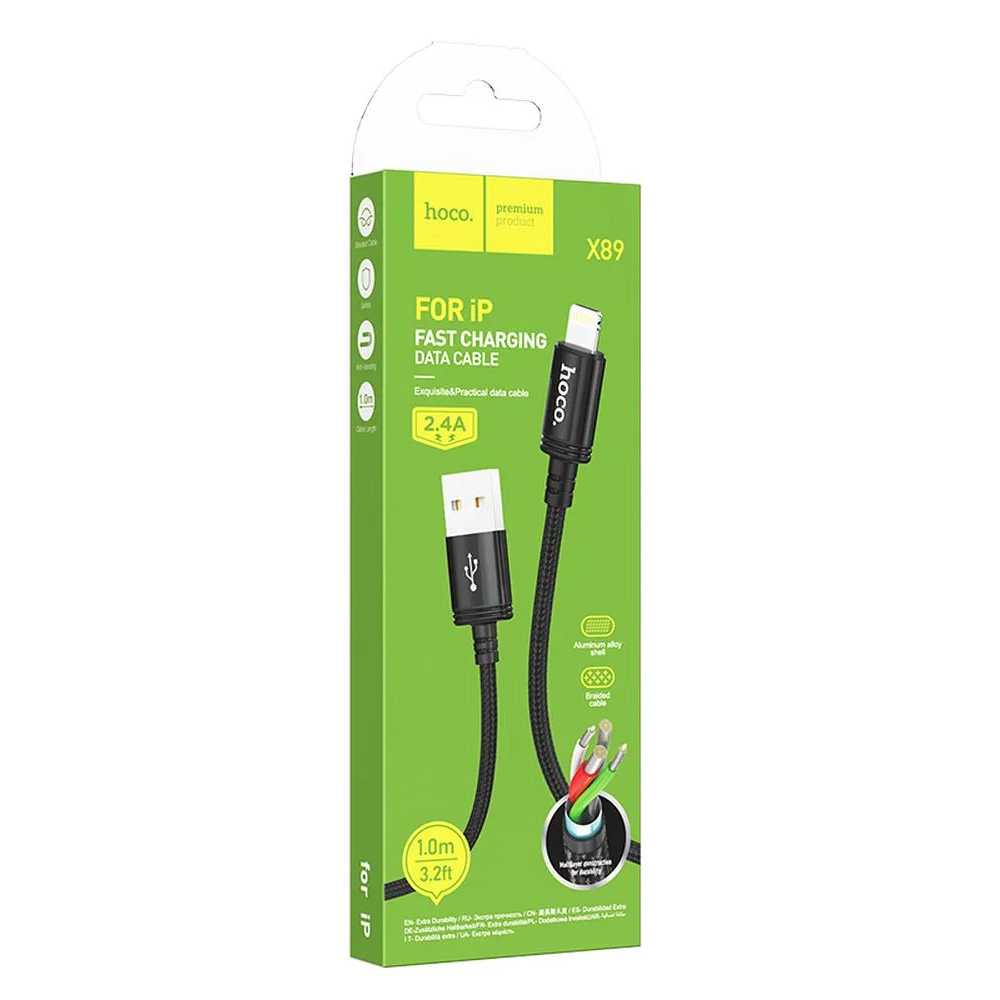 Cavo Dati e Ricarica USB-A - Lightning HOCO X89, 18W, 1m, Nero