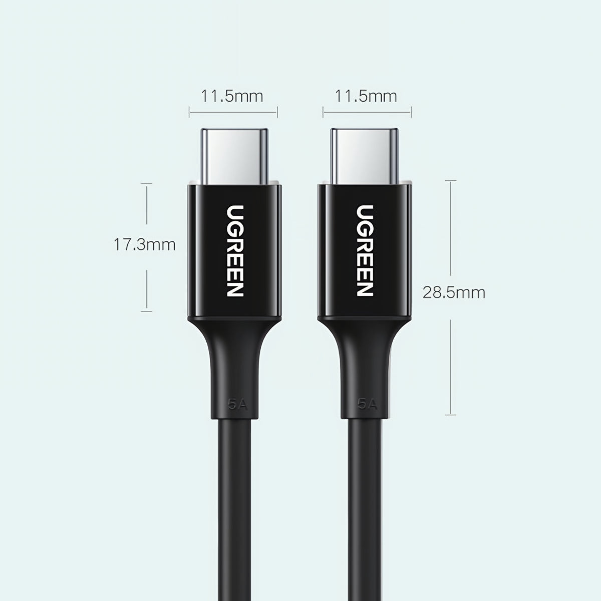USB-C Data and Charging Cable - USB-C UGREEN US300, 100W, 2m, White
