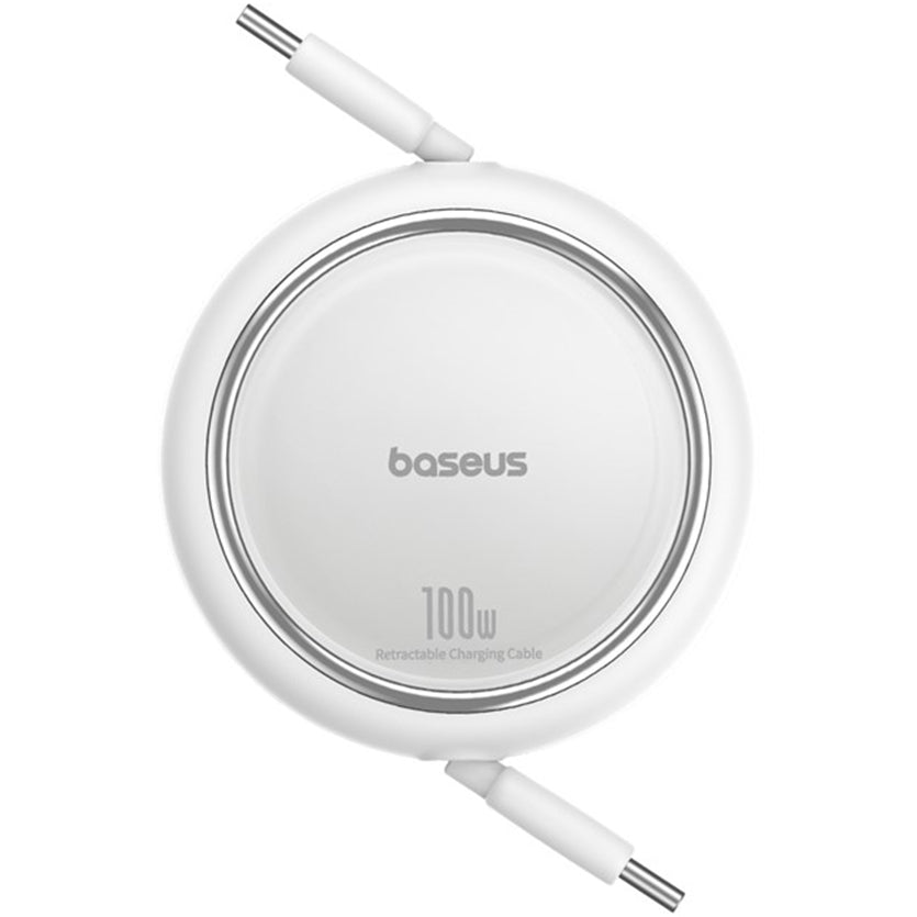 Cavo Dati e Ricarica USB-C - USB-C Baseus Free2Draw Mini Retractable, 100W, 1m, Bianco P10364500211-00