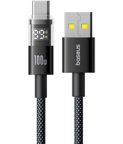Cavo Dati e Ricarica USB-A - USB-C Baseus Display 2, 100W, 1m, Nero P10382701121-00