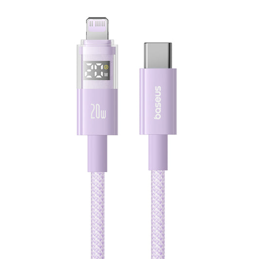 Cavo Dati e Ricarica USB-C - Lightning Baseus Display 2, 20W, 1m, Viola P10382703511-00
