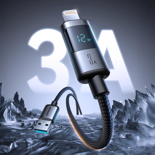 Cavo Dati e Ricarica USB-A - Lightning Joyroom S-A16 Pro Prism Display, 12W, 1.2m, Nero