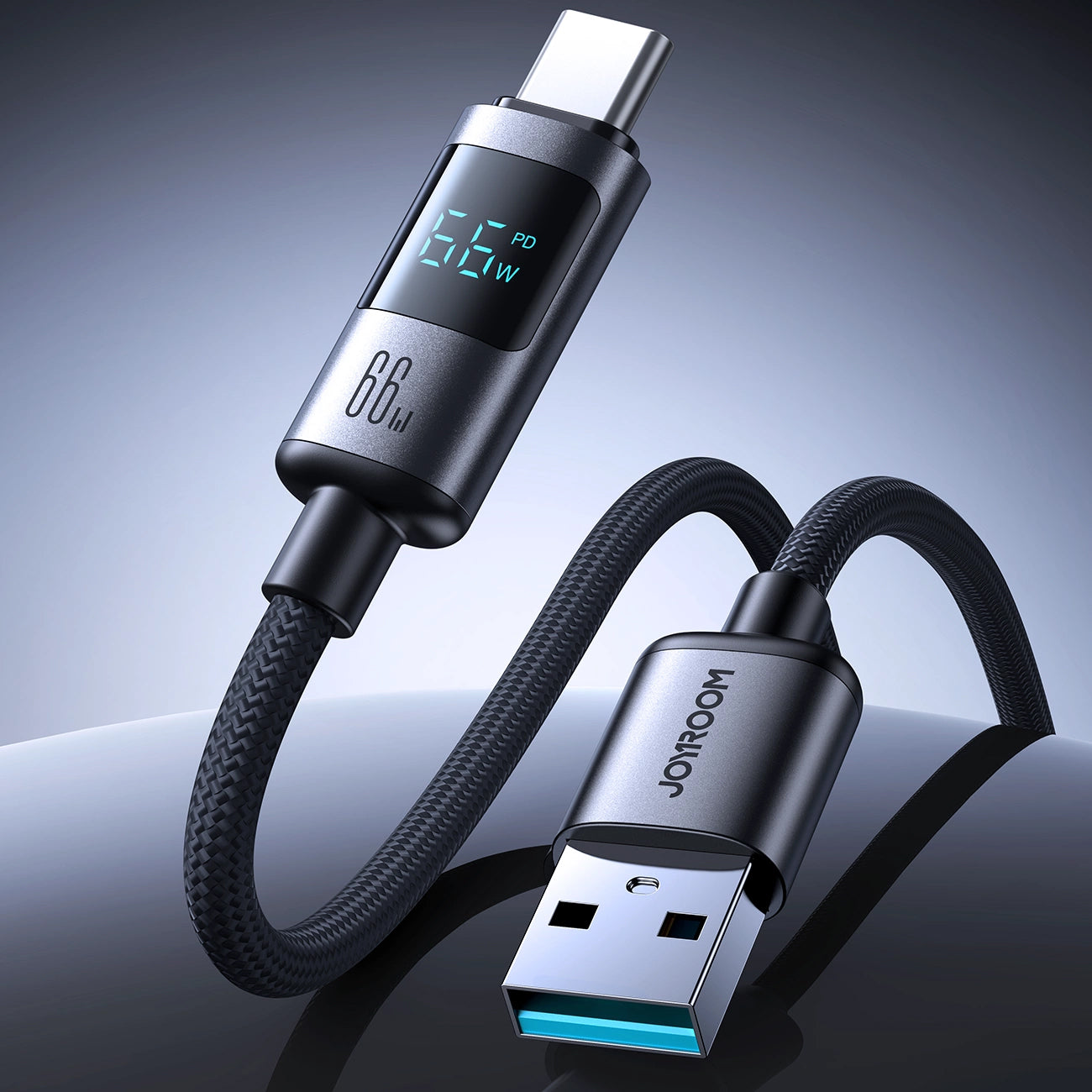 Cavo Dati e Ricarica USB-A - USB-C Joyroom S-A16 Pro Prism Display, 66W, 1.2m, Nero