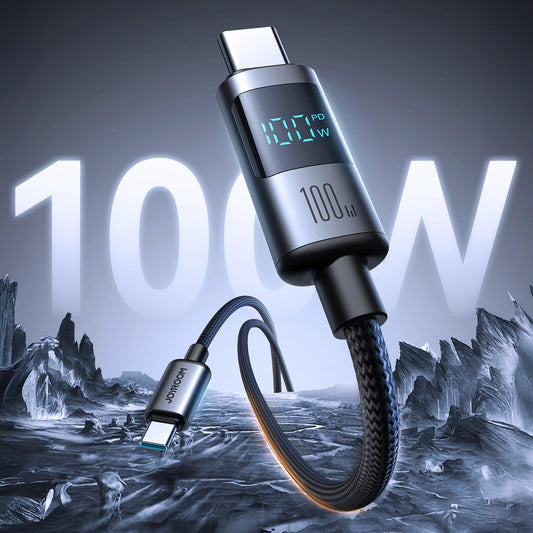 Cavo Dati e Ricarica USB-C - USB-C Joyroom S-A16 Pro Prism Display, 100W, 1.2m, Nero