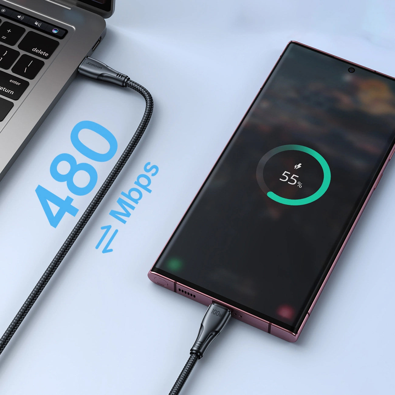 Cavo Dati e Ricarica USB-C - USB-C Joyroom S-A11, 60W, 0.25m, Nero