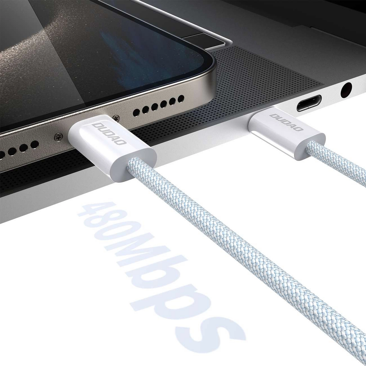 Cavo Dati e Ricarica USB-C - USB-C Dudao L6C, 30W, 1m, Blu