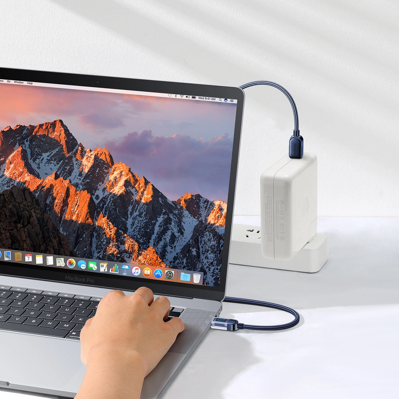 Cavo Dati e Ricarica USB-C - USB-C Joyroom A4 Display, 100W, 1.2m, Blu
