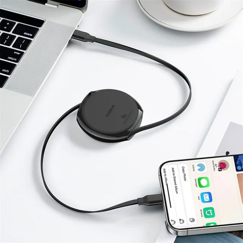 Cavo Dati e Ricarica USB-C - USB-C Baseus Pathfinder Retractable, 100W, 1m, Nero P10368400111-00