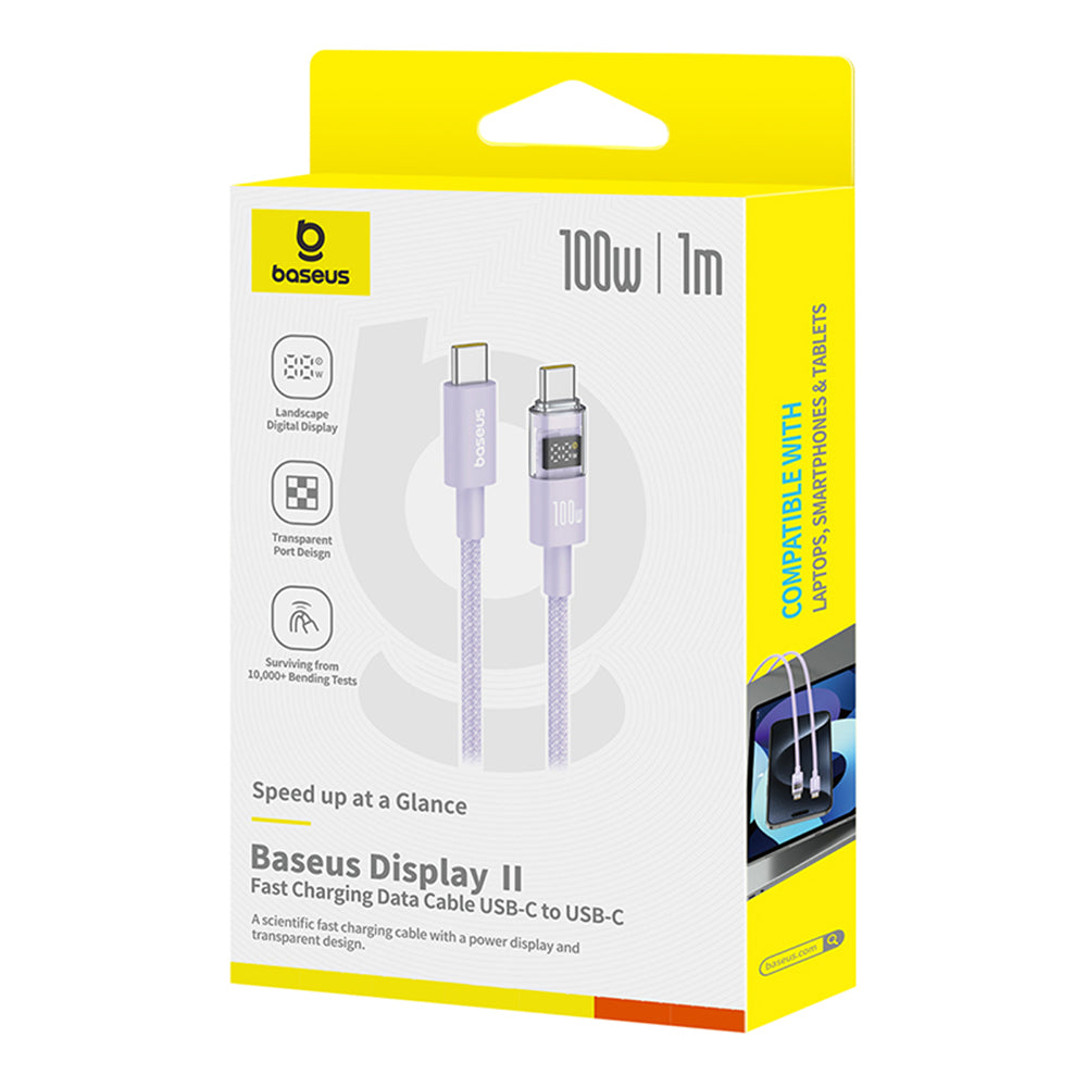 Cavo Dati e Ricarica USB-C - USB-C Baseus Display 2, 100W, 1m, Viola P10382702511-00