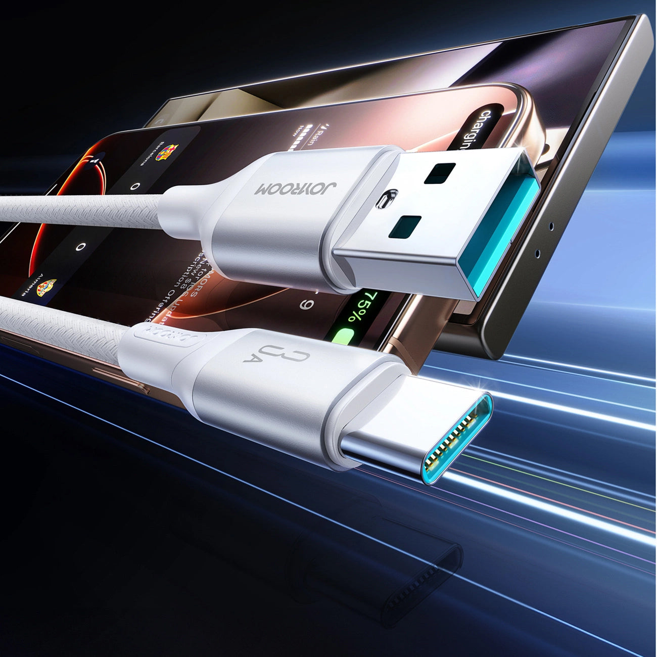 Cavo Dati e Ricarica USB-A - USB-C Joyroom S-A28 Flash, 30W, 2m, Bianco