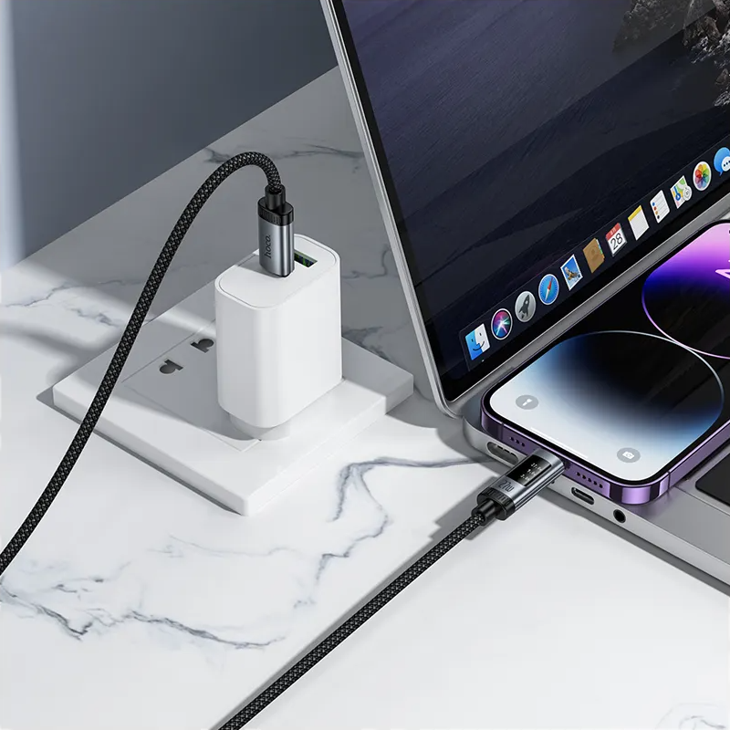 Cavo Dati e Ricarica USB-C - Lightning HOCO Display U148, 27W, 1.2m, Nero