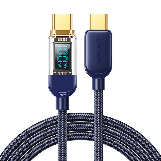 Cavo Dati e Ricarica USB-C - USB-C Joyroom A4 Display, 100W, 1.2m, Blu