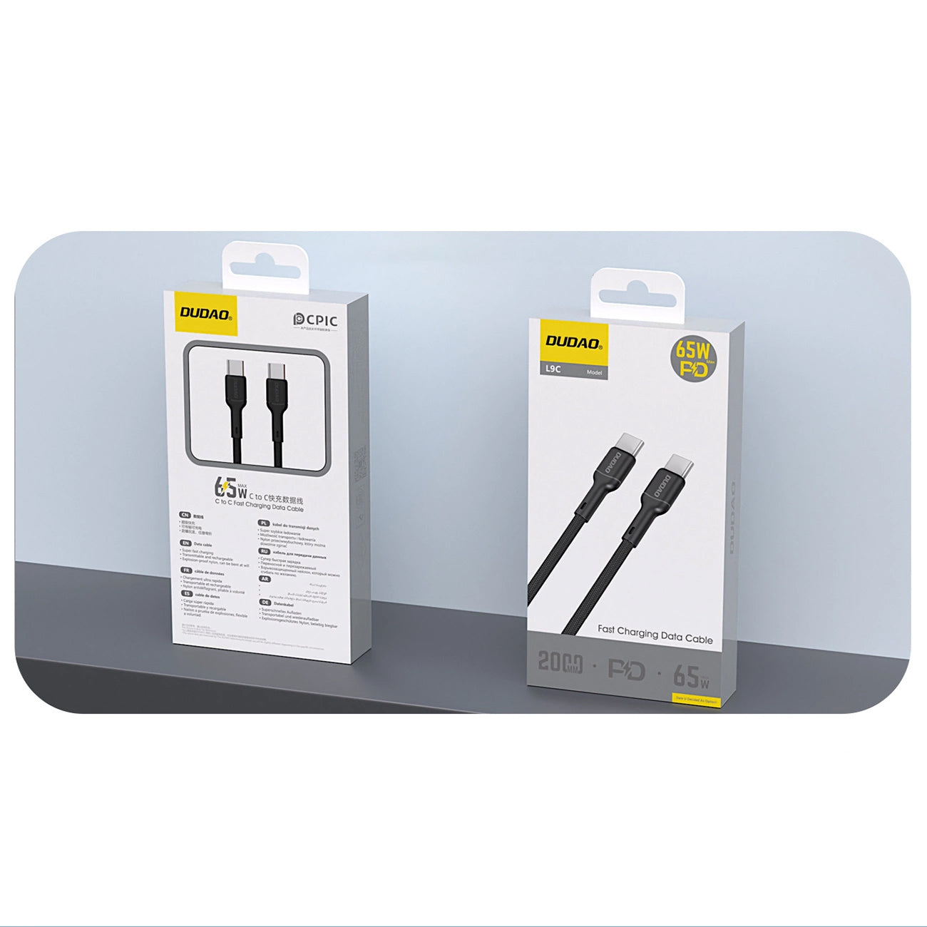 Cavo Dati e Ricarica USB-C - USB-C Dudao L9C, 65W, 1m, Nero