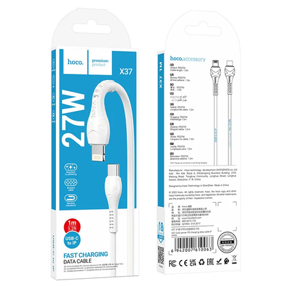 Cavo Dati e Ricarica USB-C - Lightning HOCO X37, 27W, 1m, Bianco