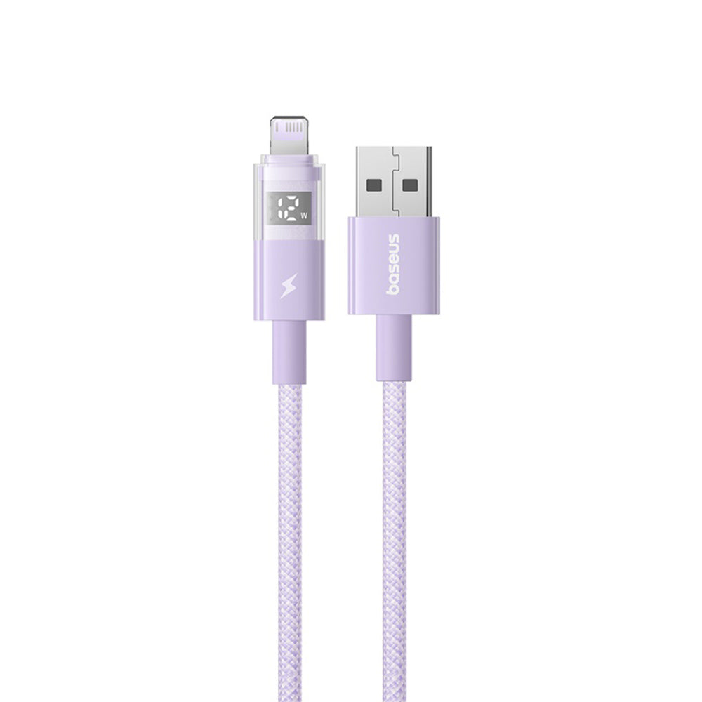 Cavo Dati e Ricarica USB-A - Lightning Baseus Display 2, 12W, 1m, Viola P10382700511-00