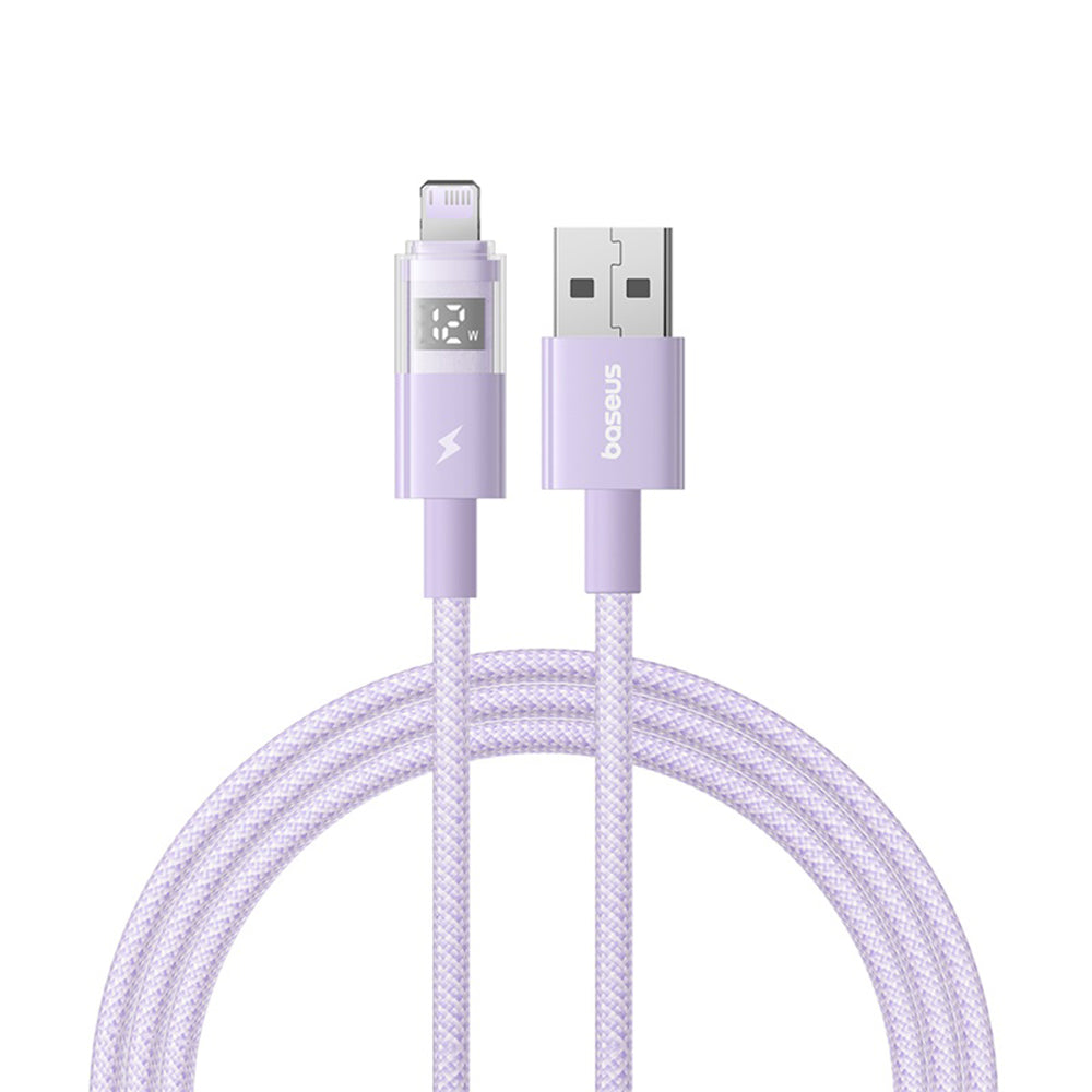 Cavo Dati e Ricarica USB-A - Lightning Baseus Display 2, 12W, 1m, Viola P10382700511-00