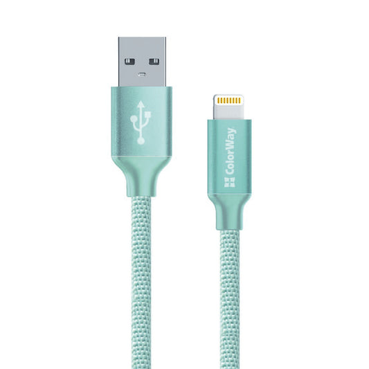 Cavo Dati e Ricarica USB-A - Lightning ColorWay CW-CBUL004, 18W, 1m, Verde