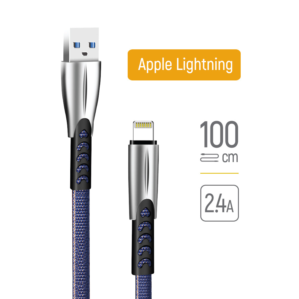 Cavo Dati e Ricarica USB-A - Lightning ColorWay CW-CBUL010, 18W, 1m, Blu
