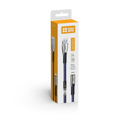 Cavo Dati e Ricarica USB-A - Lightning ColorWay CW-CBUL010, 18W, 1m, Blu