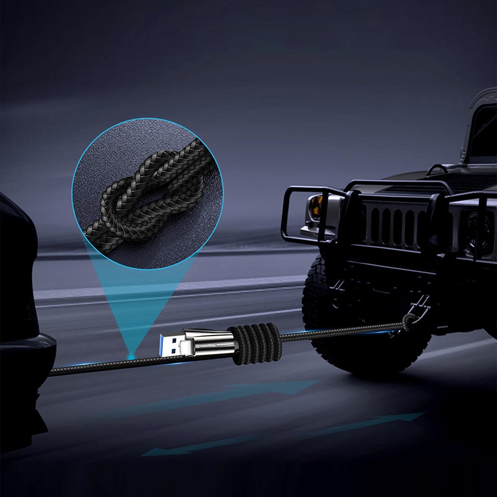 Cavo Dati e Ricarica USB-A - Lightning ColorWay CW-CBUL035, 18W, 1m, Nero