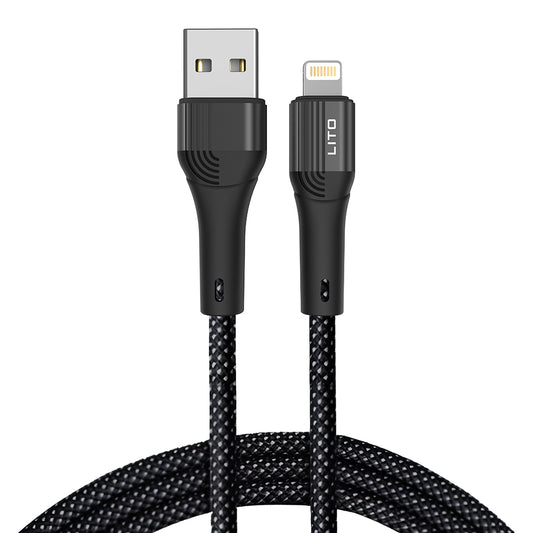 Cavo Dati e Ricarica USB-A - Lightning Lito LD14, 18W, 1m, Nero