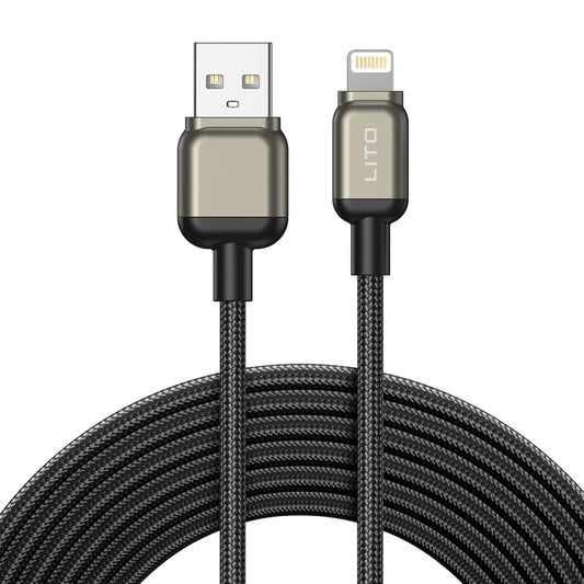 Cavo Dati e Ricarica USB-A - Lightning Lito LD17, 18W, 1m, Nero