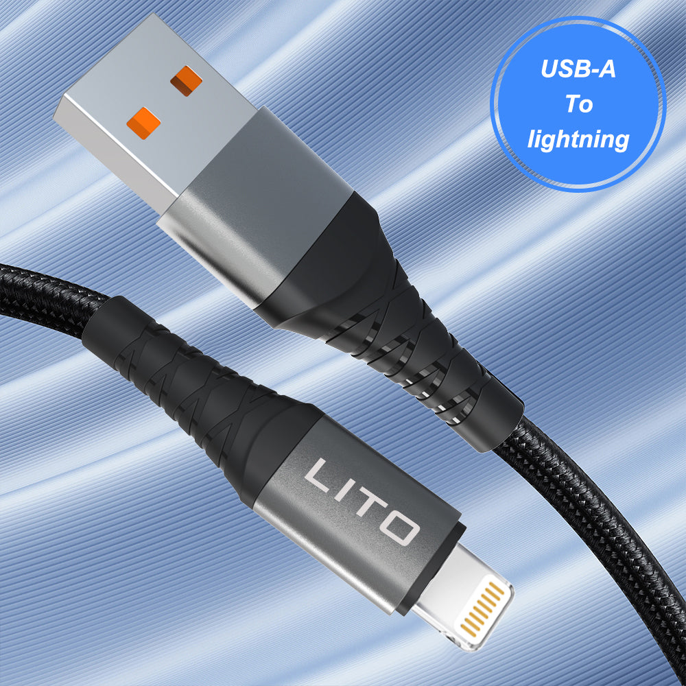 Cavo Dati e Ricarica USB-A - Lightning Lito LD22L, 18W, 2m, Nero