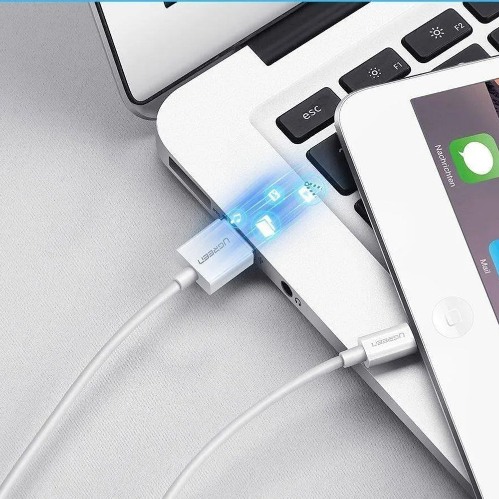 Cavo Dati e Ricarica USB-A - Lightning UGREEN US155 (20728), 18W, 1m, Bianco