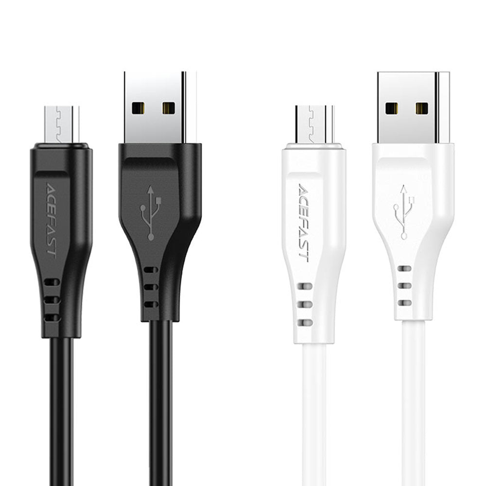 USB-A to microUSB Data and Charging Cable Acefast C3-09, 18W, 1.2m, Black